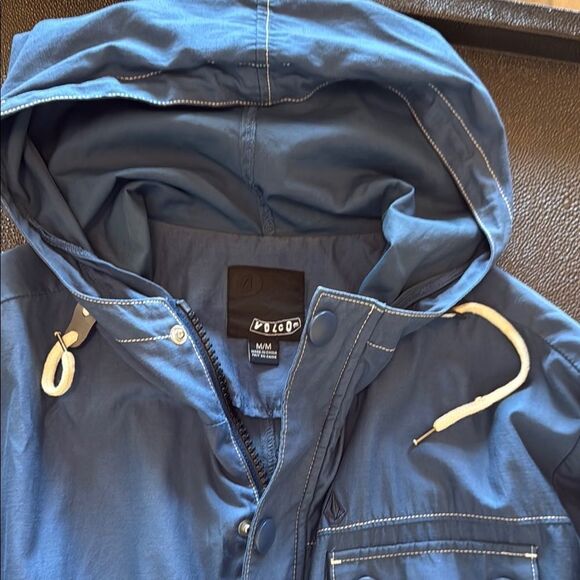 Volcom Men's Blue Hooded Windbreaker Jacket size Medium - Picture 6 of 10